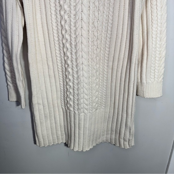 Club Monaco Simonya Cable-Knit Dress 100% Wool Size Small Neutral - Picture 6 of 13